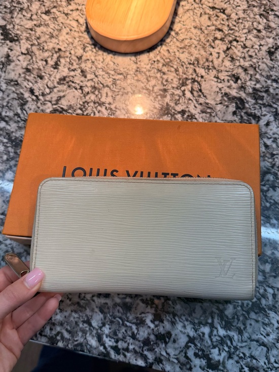 Louis Vuitton Handbags - Louis Vuitton Cream Epi Zip Wallet with Silver Hardware